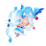 Blue Slushy Cookie