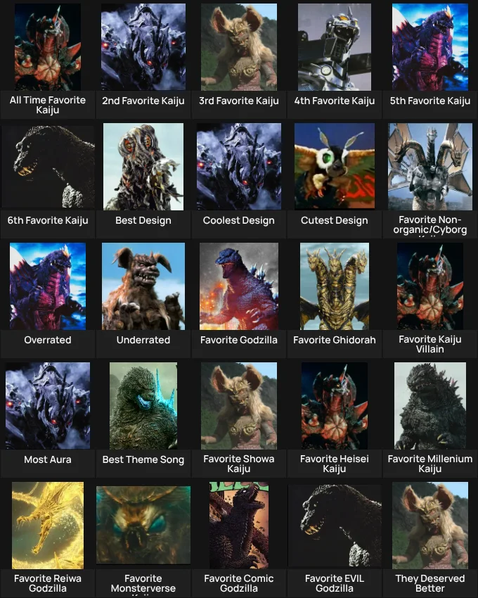 Godzilla Monsters