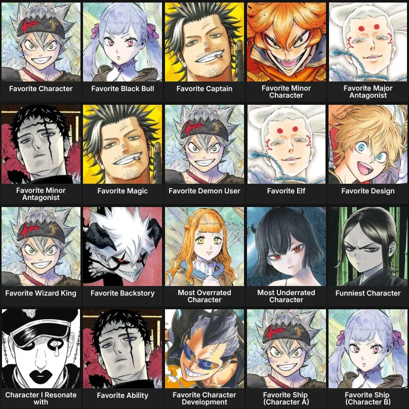 Black Clover - Character list