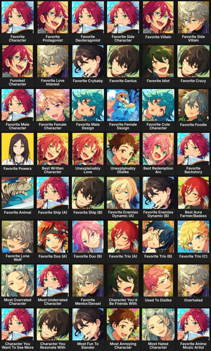 Anime Characters: Expanded