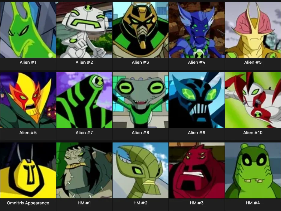 Ben 10 Omnitrix Playlist