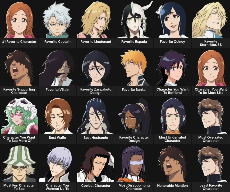 About Me: Bleach Characters