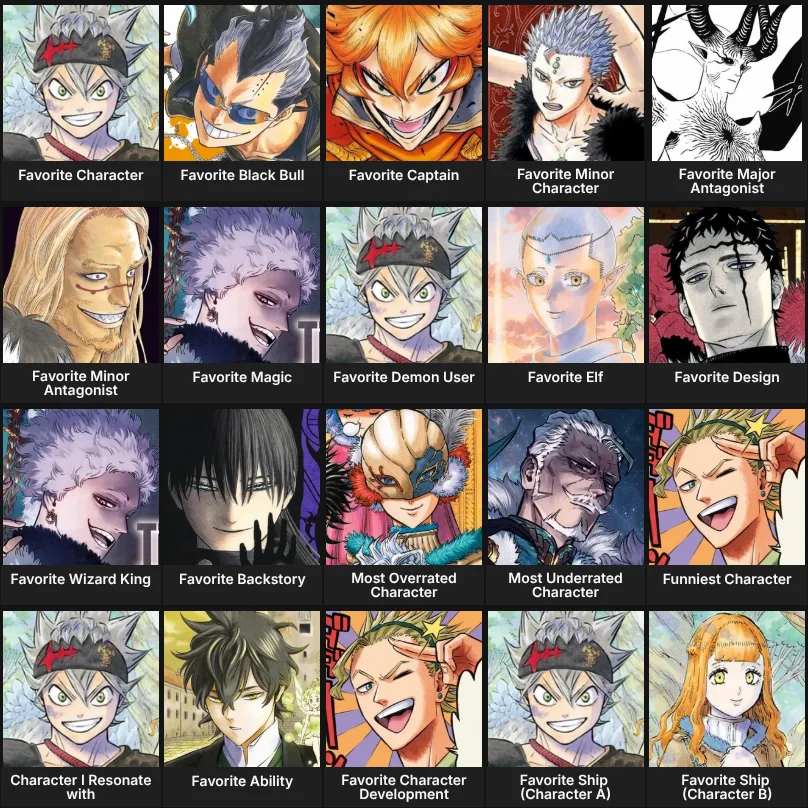 Black Clover - Character list