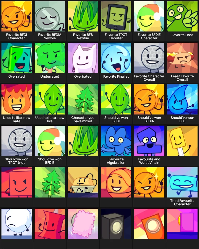 More BFDI Character Opinions