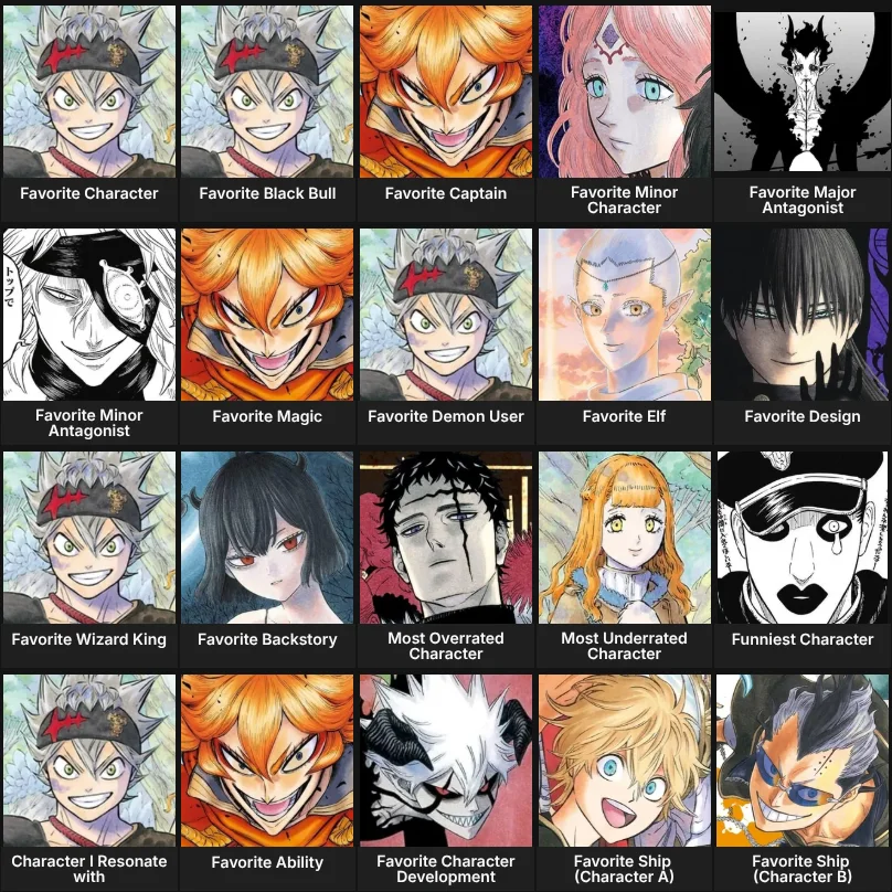 Black Clover - Character list