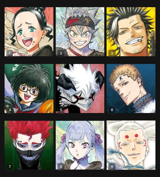 Black Clover Top 9