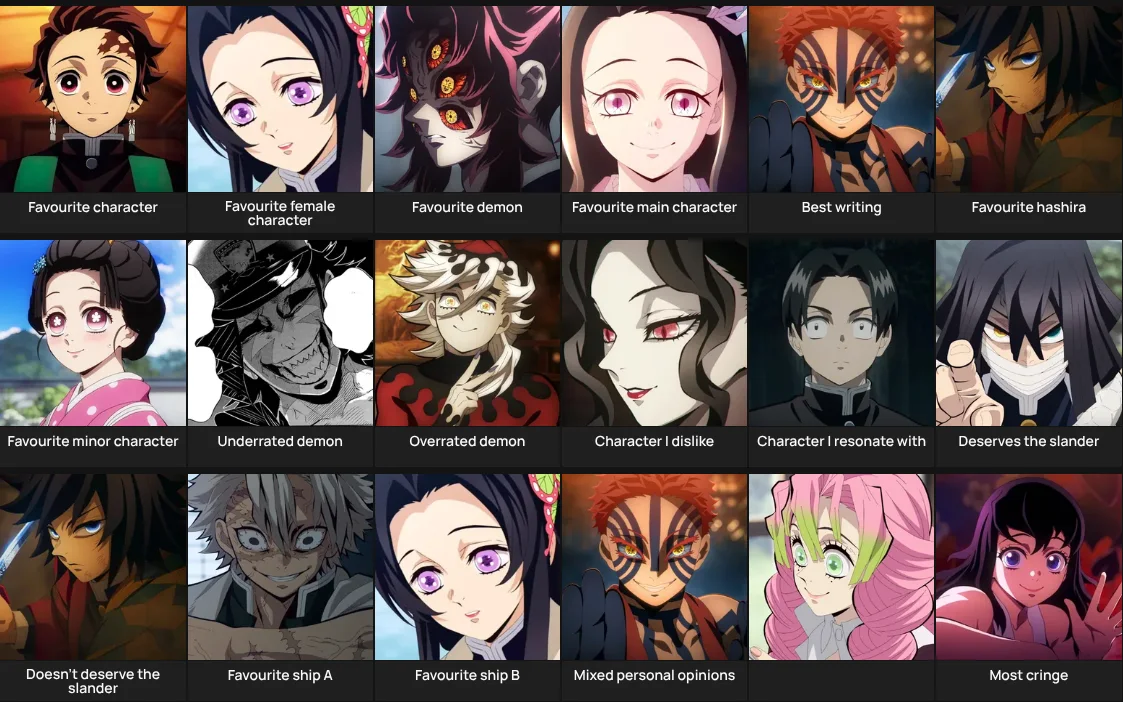 About me: Demon Slayer