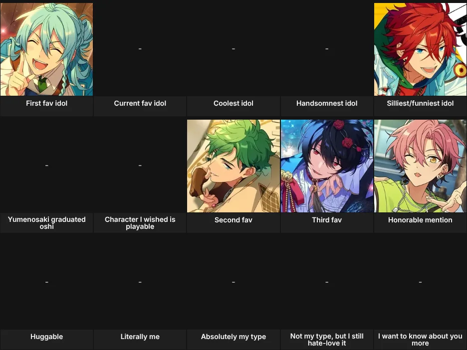 About Me: Ensemble Stars