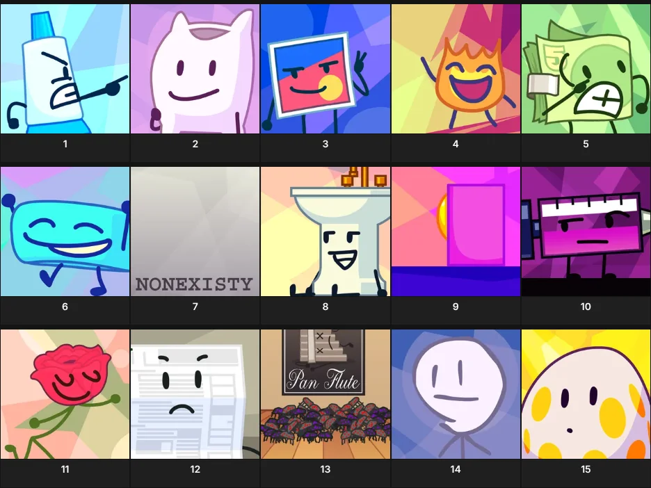 Top 15 worst BFDI Characters