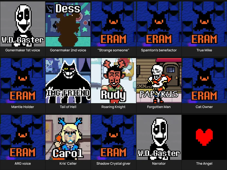 Deltarune Mystery characters