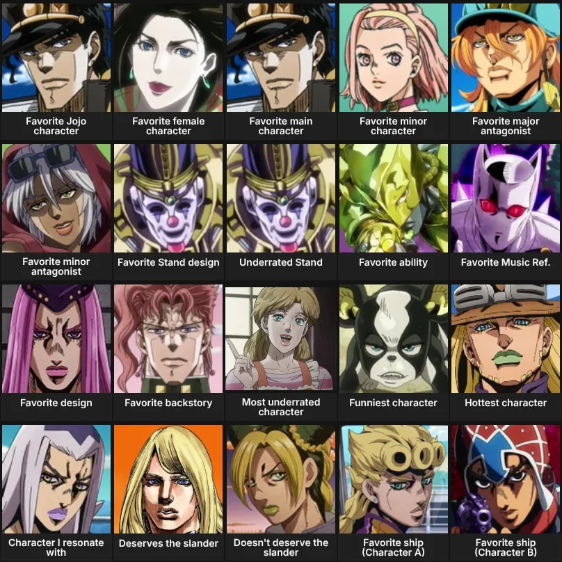 About me: JOJOs