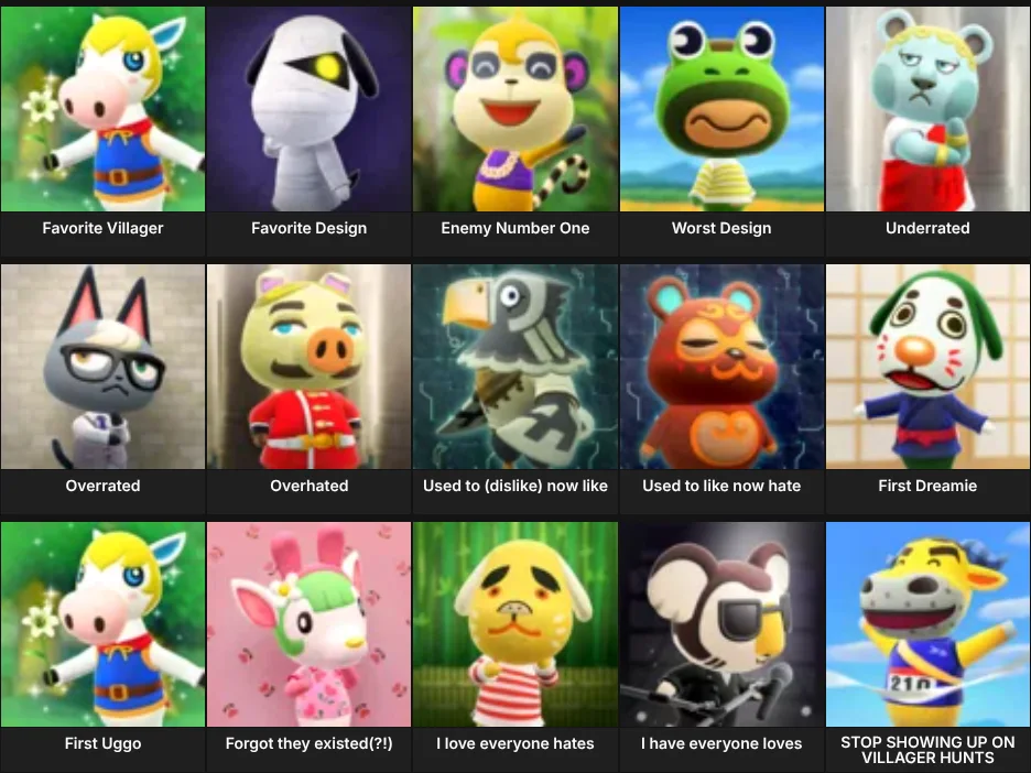 Animal Crossing Villagers