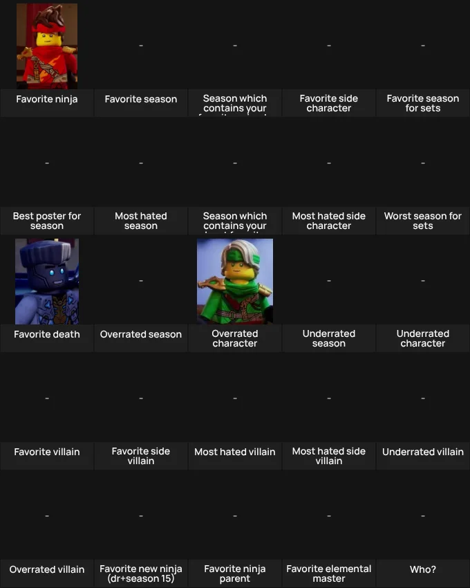 About me: ninjago