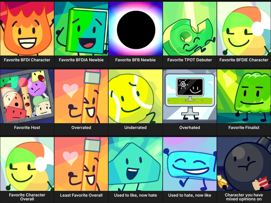 BFDI Characters