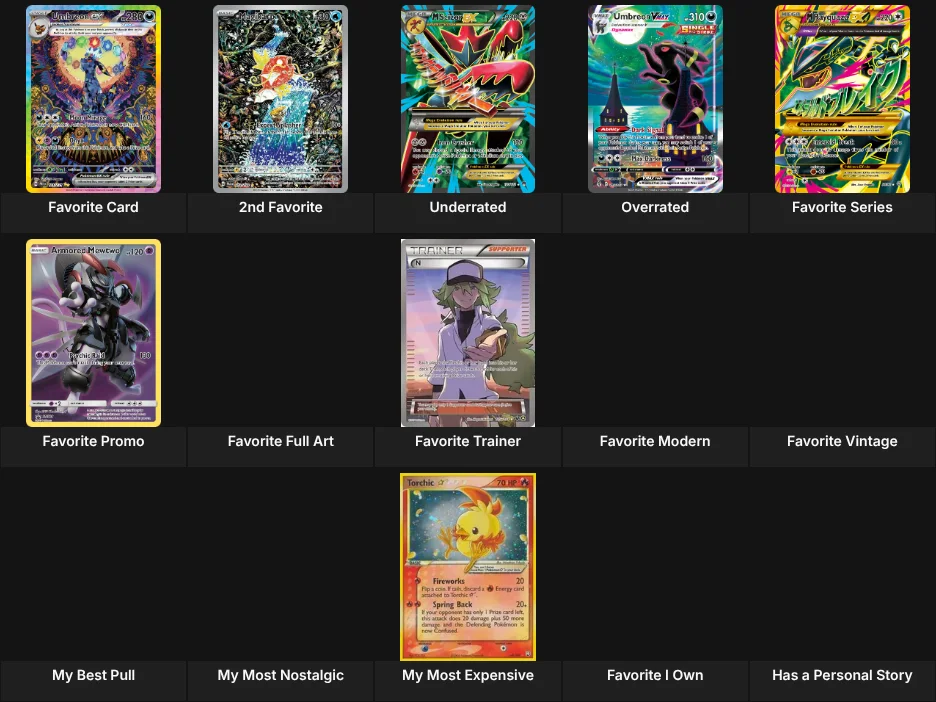 About Me: Pokemon Cards