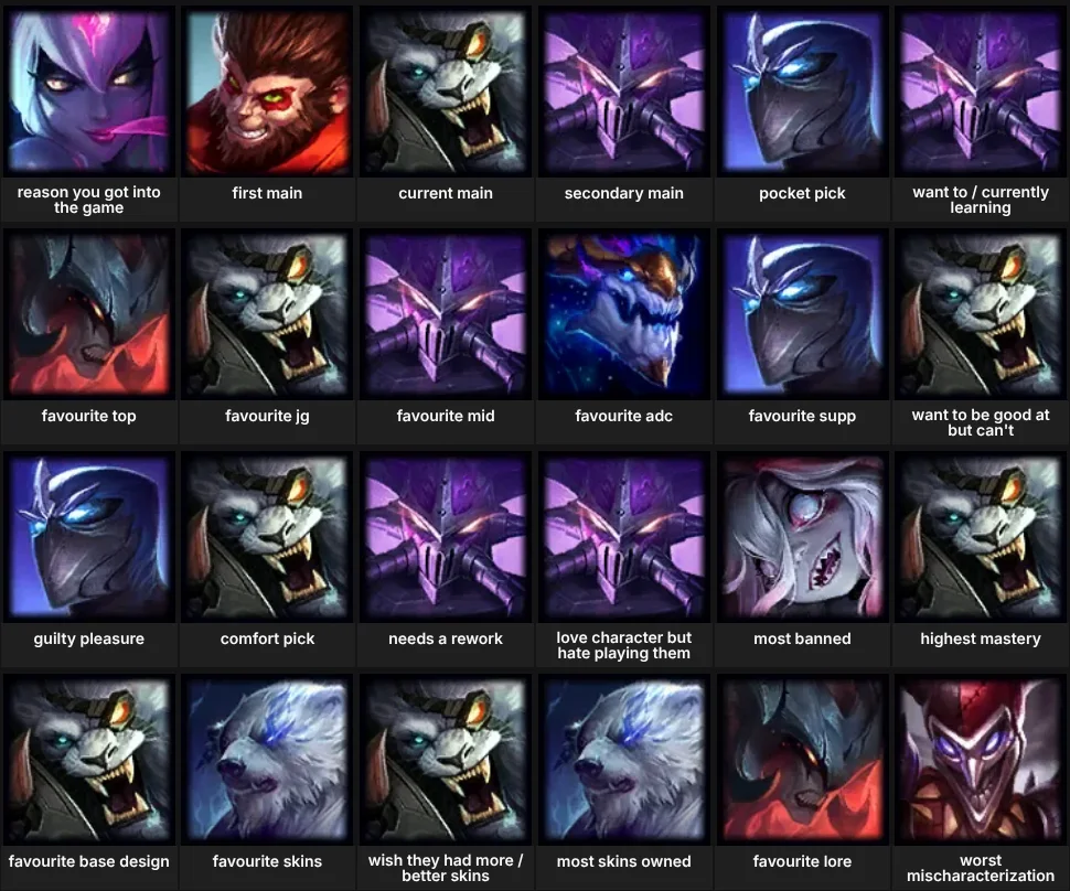 more in depth about me: league of legends