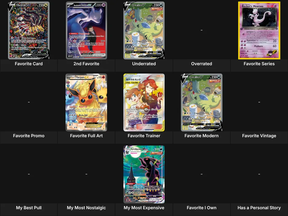 About Me: Pokemon Cards