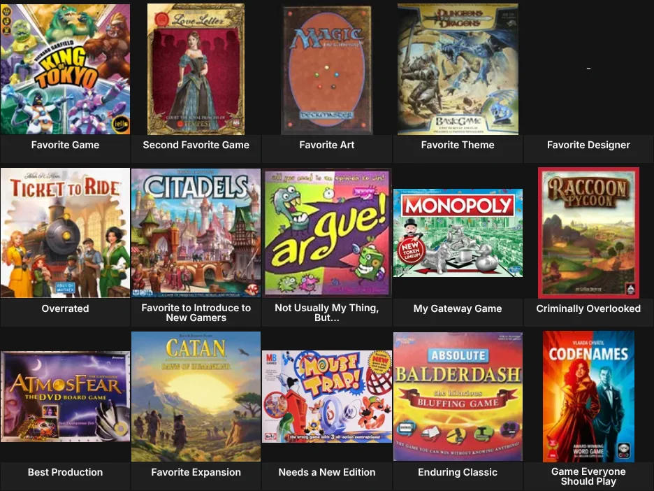 About Me: Board Games