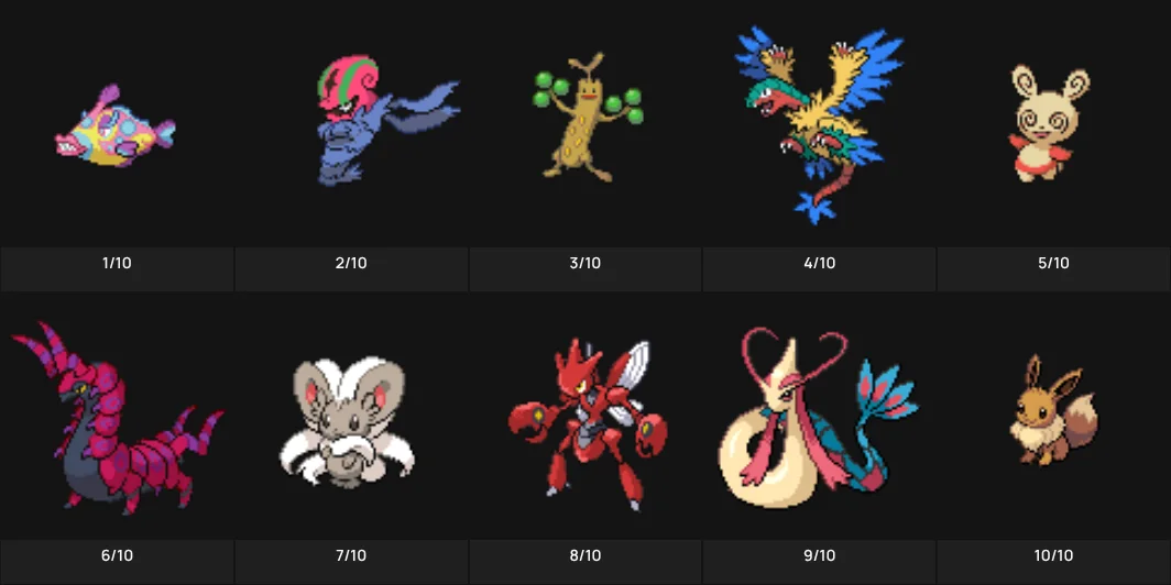 Rating Pokemon from 1-10!