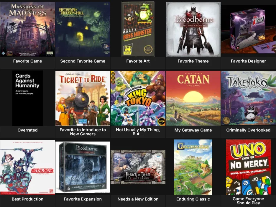 About Me: Board Games