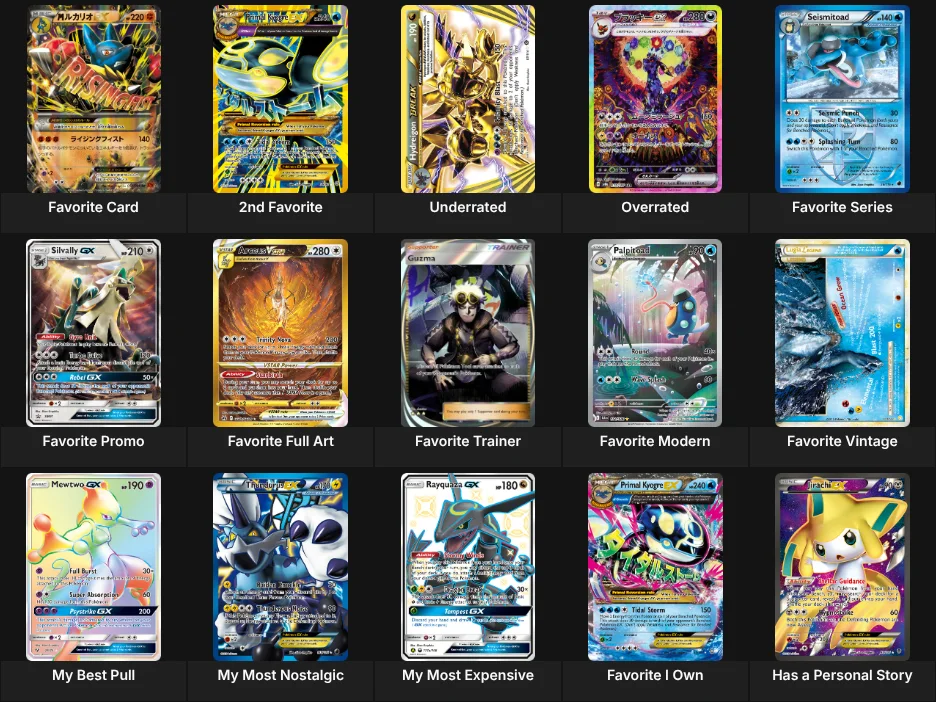 About Me: Pokemon Cards