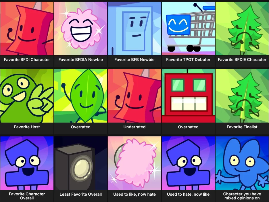 BFDI Characters