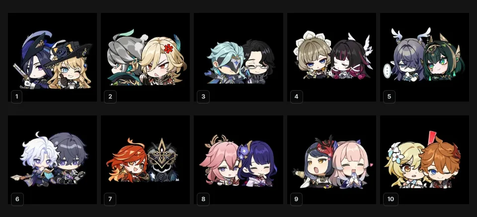 my top 10 favourite genshin ships