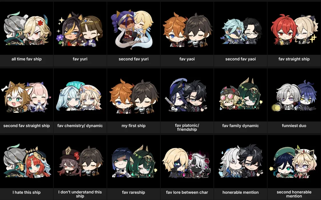 genshin ships  / duo’s about me
