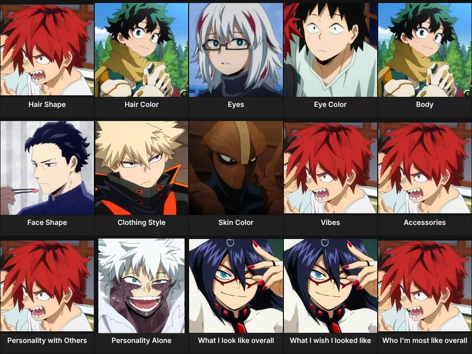 Describe Me Through My Hero Academia! MHA