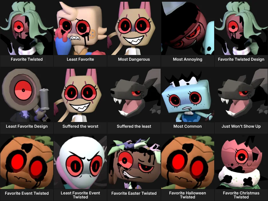 Dandy's World Twisted Stats