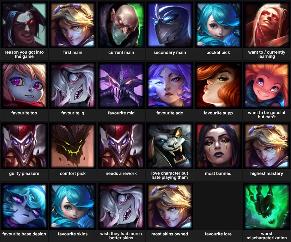 more in depth about me: league of legends