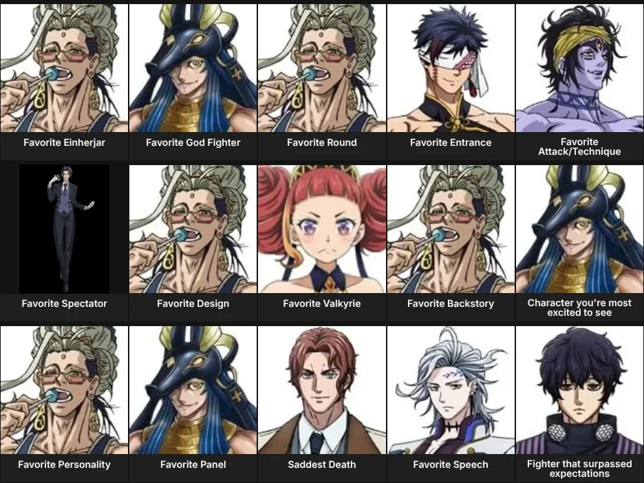 Record of Ragnarok Characters