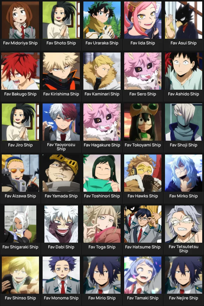 My Hero Academia Ships
