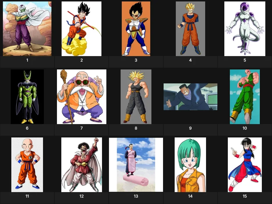 Top 15 Dragonball Character