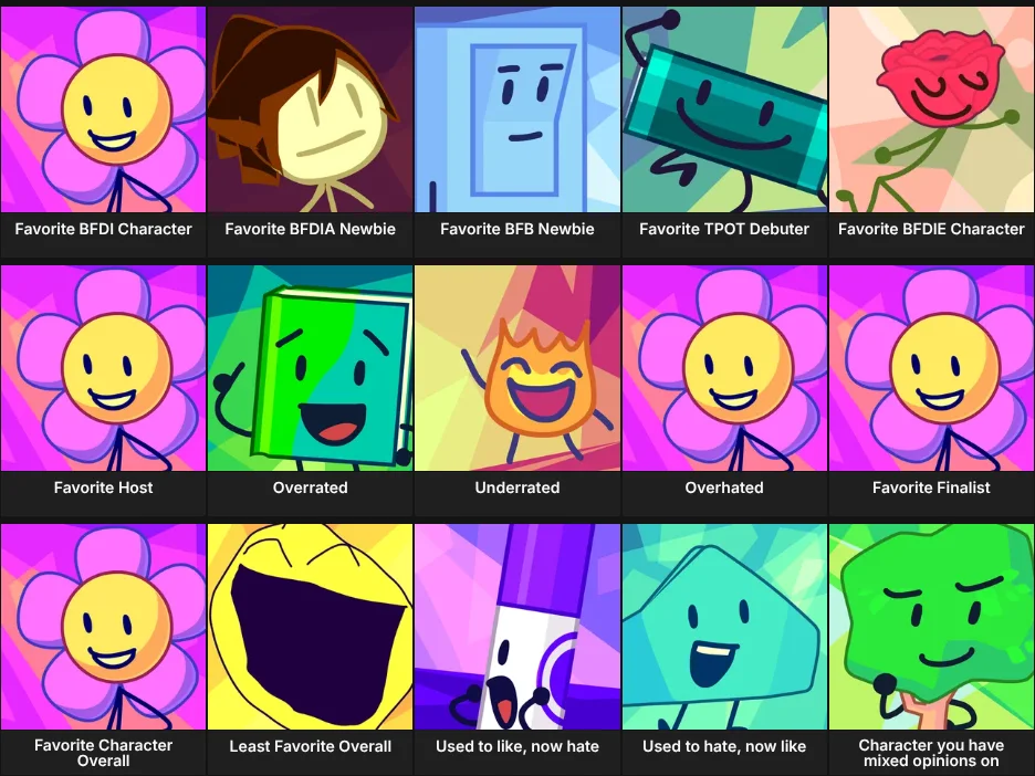 BFDI Characters