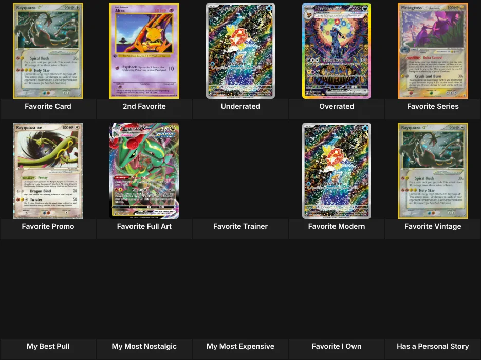 About Me: Pokemon Cards