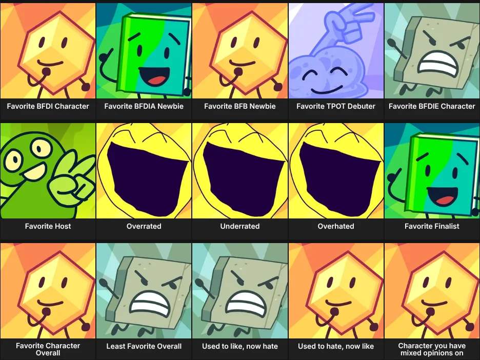 BFDI Characters