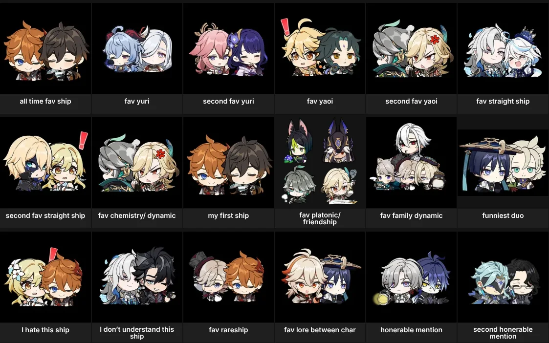 genshin ships  / duo’s about me