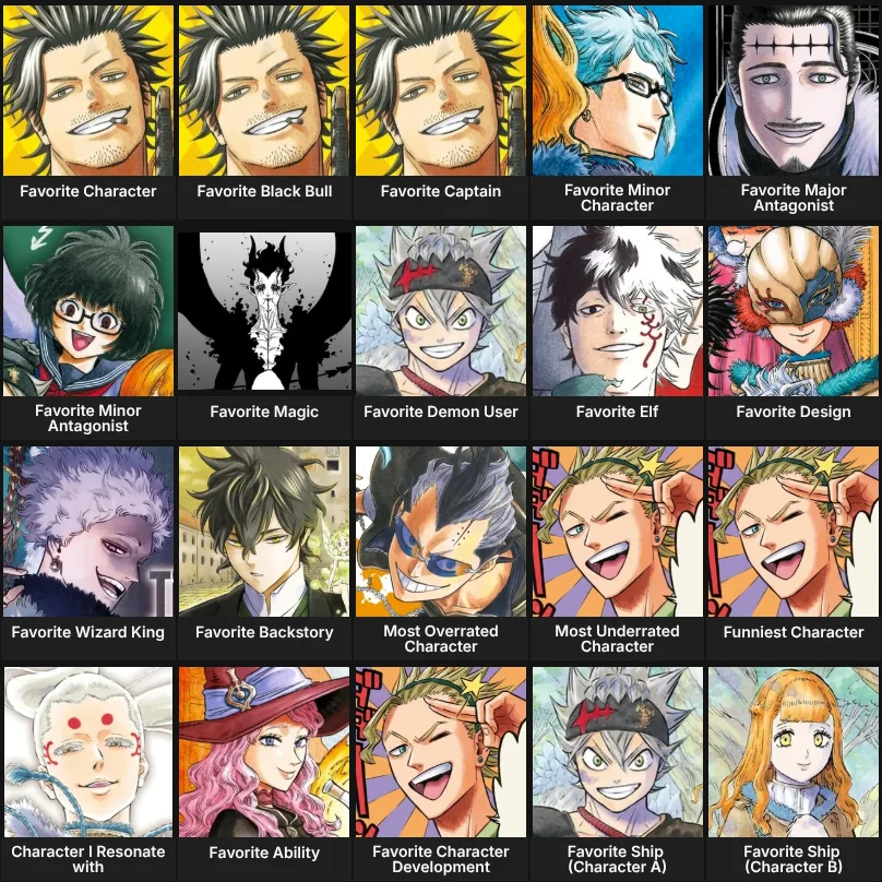 Black Clover - Character list
