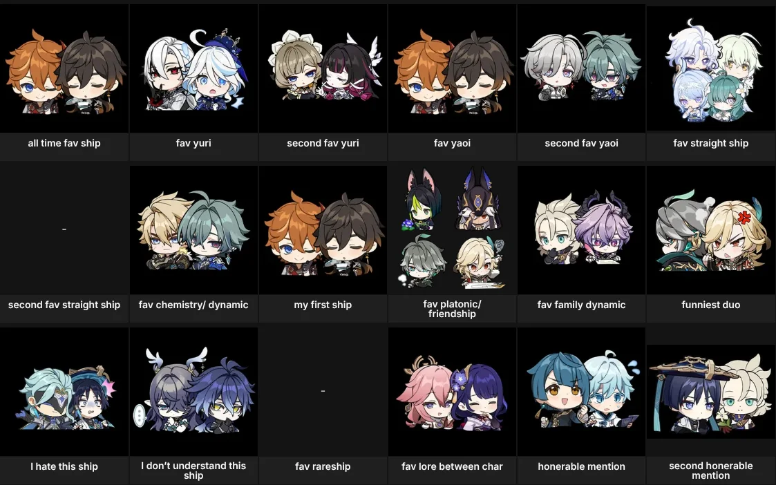 genshin ships  / duo’s about me