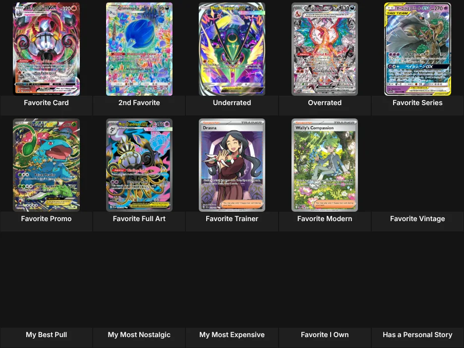 About Me: Pokemon Cards