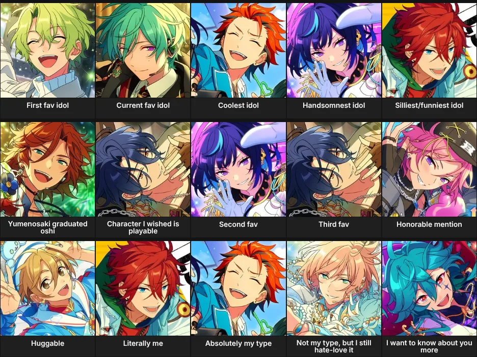 About Me: Ensemble Stars