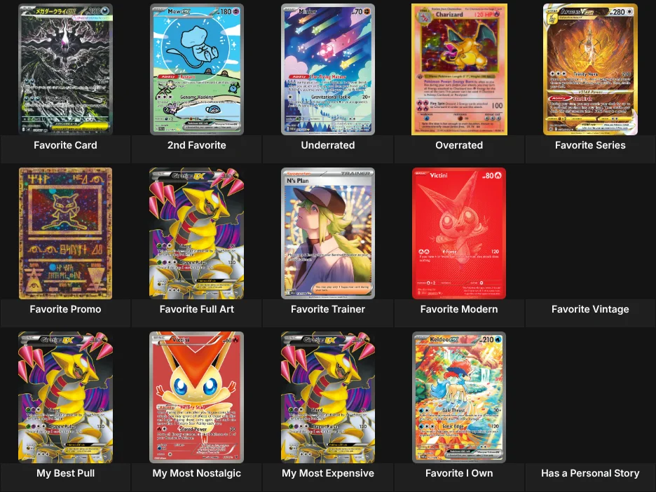 About Me: Pokemon Cards