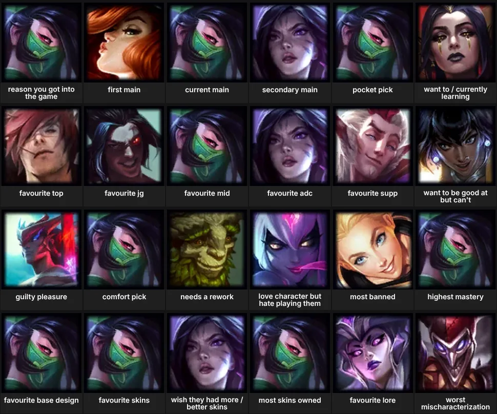 more in depth about me: league of legends