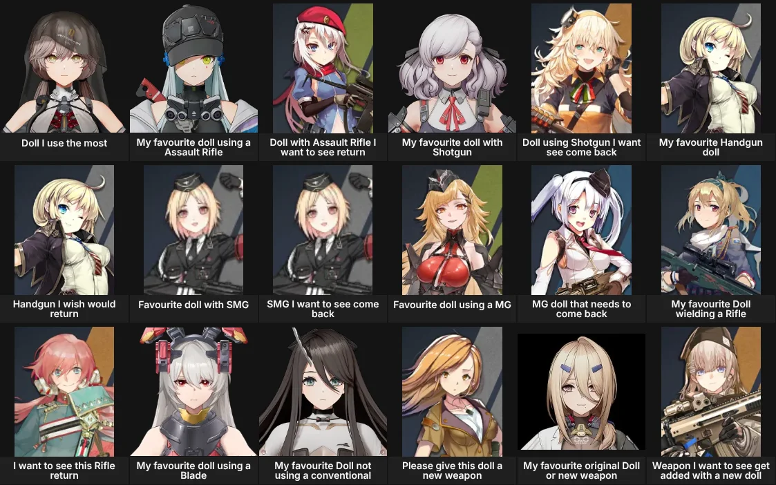 GFL: The Dolls I Use