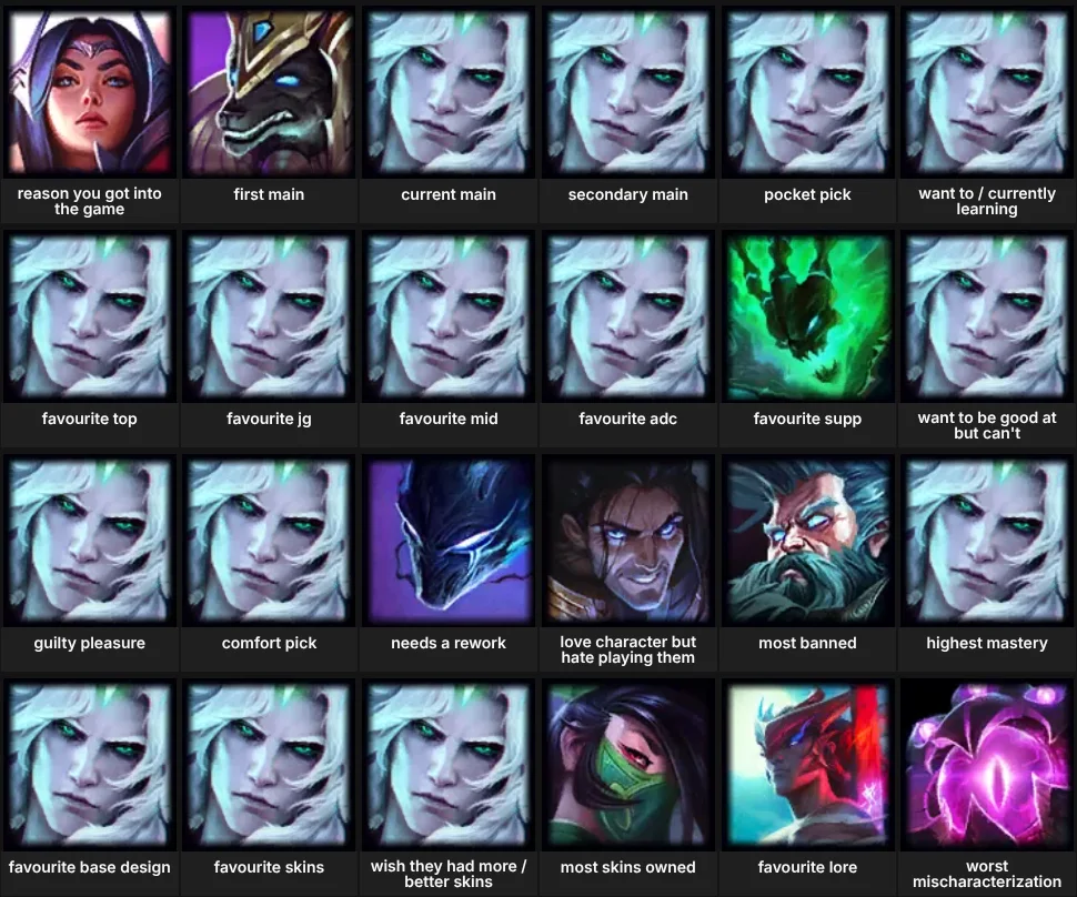 more in depth about me: league of legends