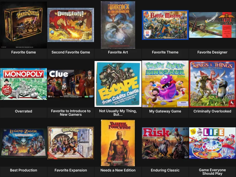 About Me: Board Games