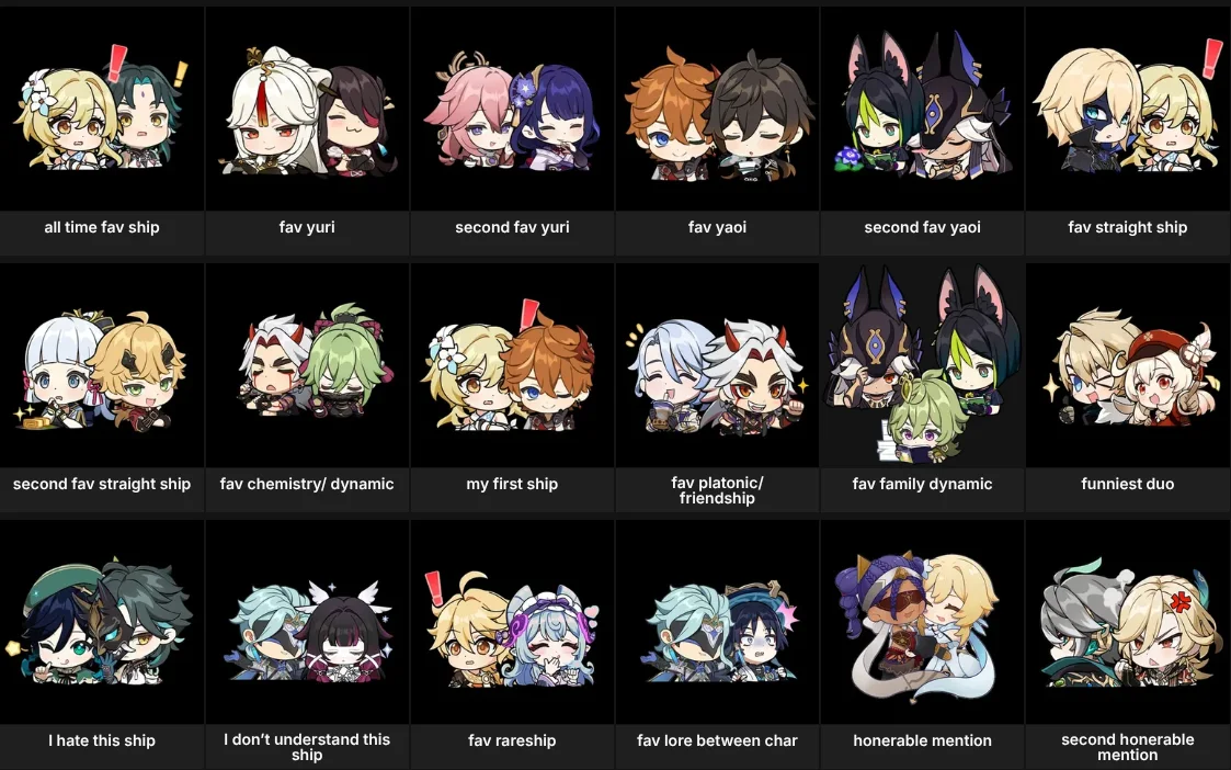 genshin ships  / duo’s about me