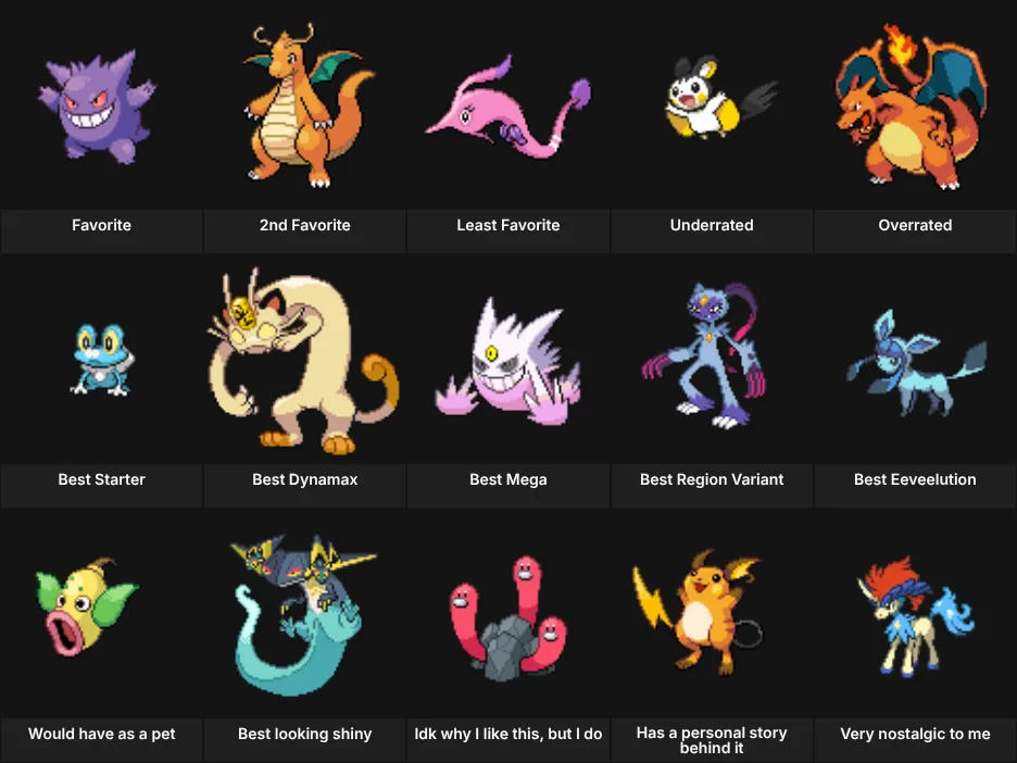 About Me: Pokemon