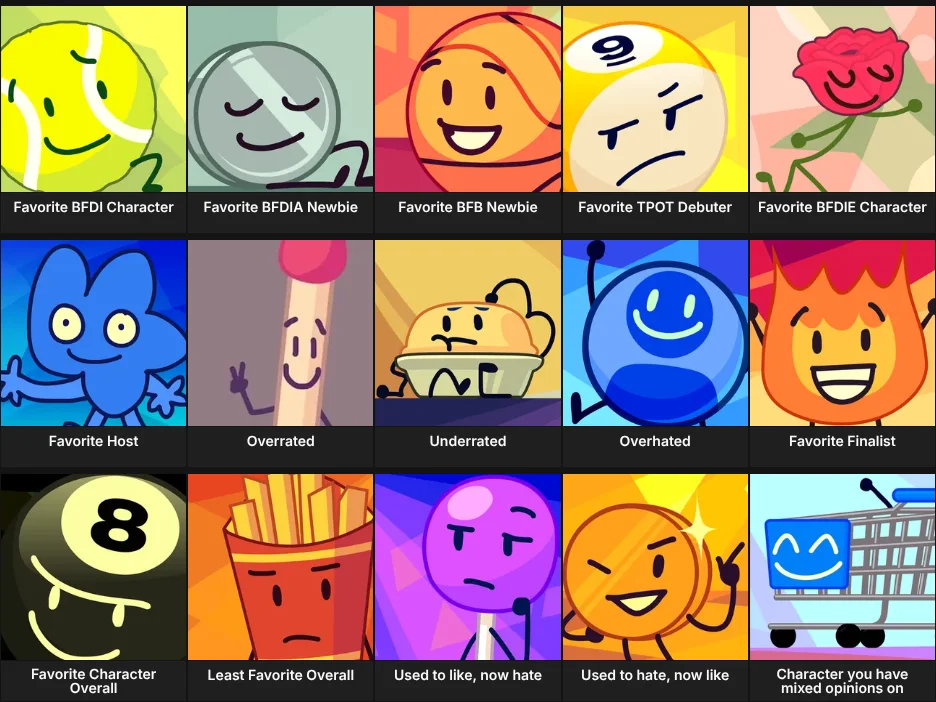 BFDI Characters
